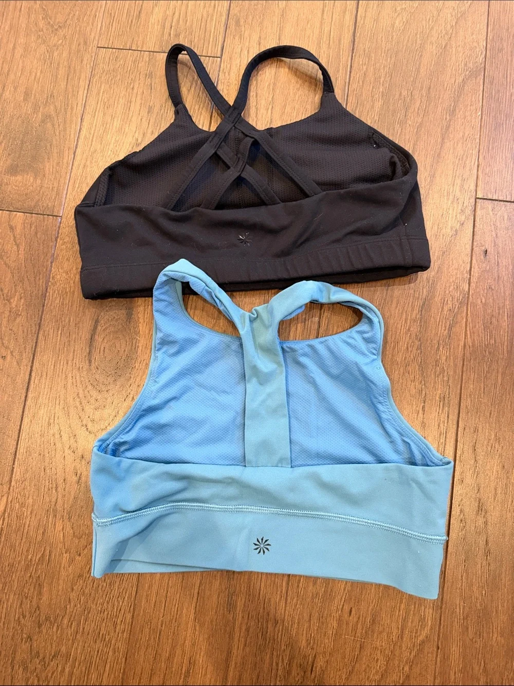 Athleta Girls Black and Teal Sports Bras XL/14 C5-068